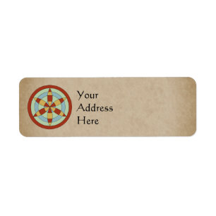 Suffolk Hexafoil (Daisy Wheel) Witch Mark Return Address Label
