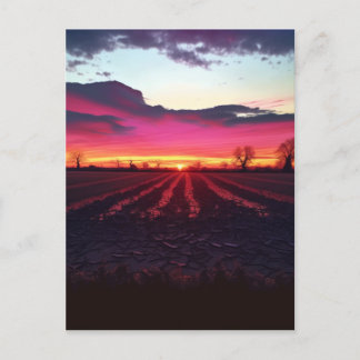 Suffolk Sunset Before Dusk  Postcard