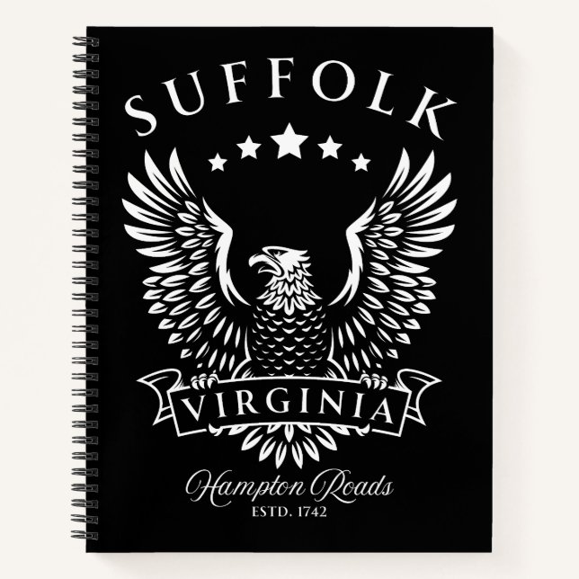 Suffolk Virginia Vintage Eagle Notebook (Front)