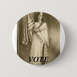 suffrage liberity lady, VOTE BUTTON