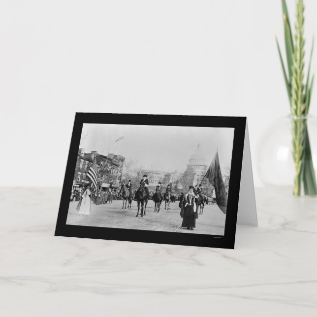 Suffrage Parade Washington, DC 1913 Card (Front)