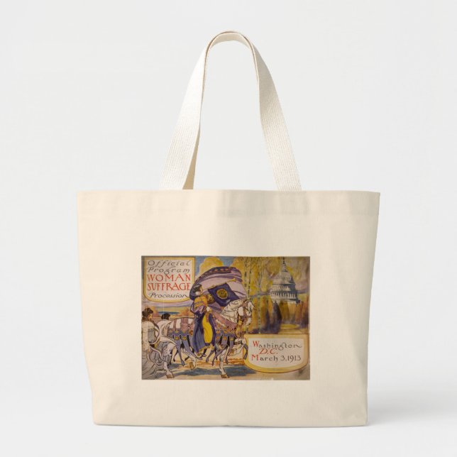 Suffrage Procession 1913 Large Tote Bag (Front)