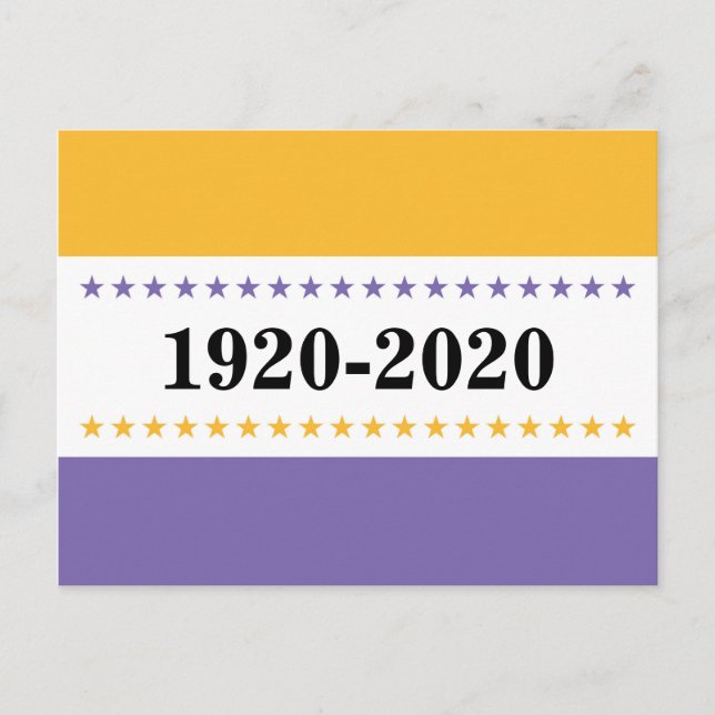 Suffrage Victory Flag Votes for Women 100 yrs Postcard (Front)