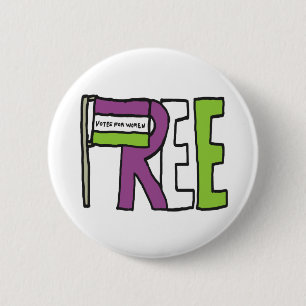 Suffragette Flag 6 Cm Round Badge