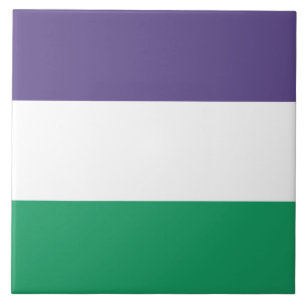 Suffragette Flag Ceramic Tile
