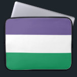 Suffragette Flag Laptop Sleeve<br><div class="desc">This design features the flag of the suffragette movement, which in the 20th century fought for the right to vote in public elections, known as women's suffrage. The term "suffragette" was first coined to belittle the movement, but the women involved soon accepted and embraced the new name as a sign...</div>