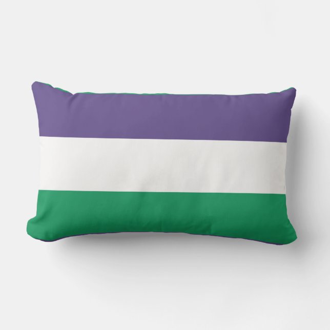 Suffragette Flag Lumbar Cushion (Front)