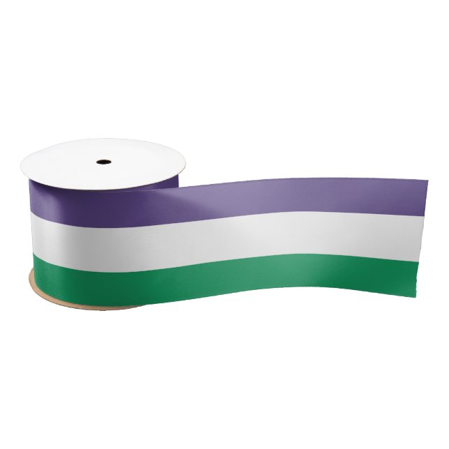 Suffragette Flag Satin Ribbon (Spool)