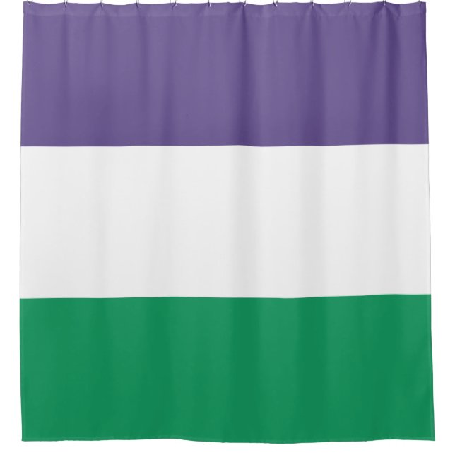 Suffragette Flag Shower Curtain (Front)