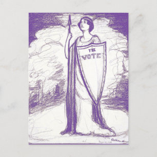 Suffragette Illustration by Nina Allender Postcard