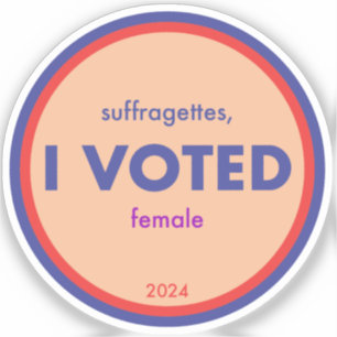 Suffragettes I Voted Single Sticker