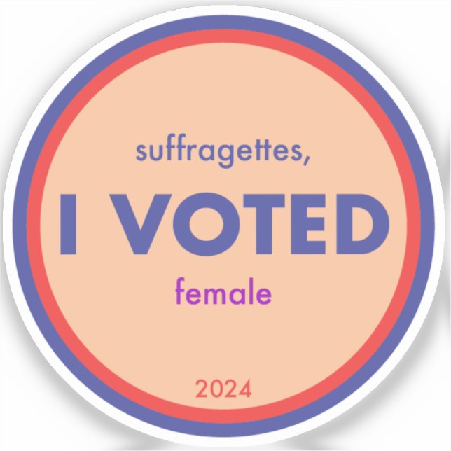 Suffragettes I Voted Single Sticker (Front)