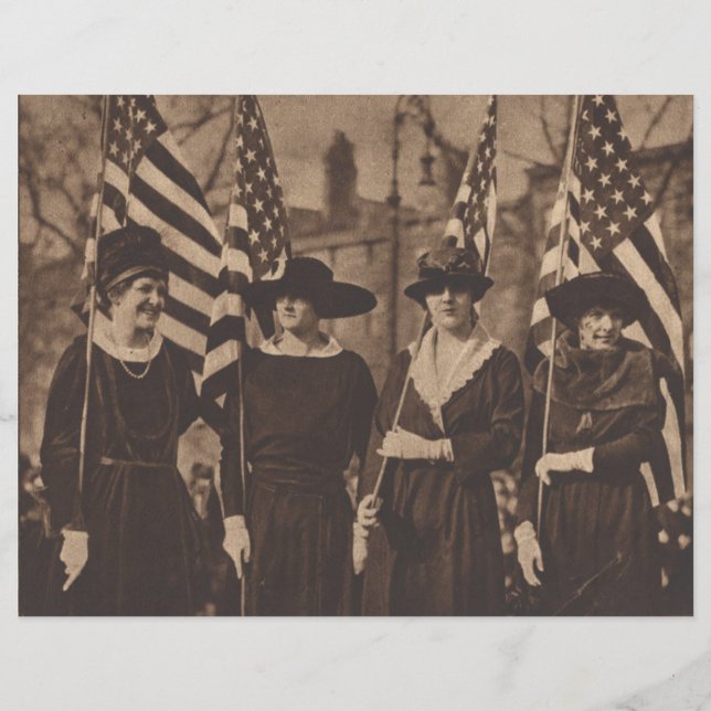 Suffragettes in Parade Scrapbook Paper (Front)