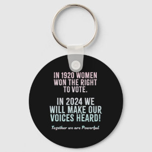 Suffragist Women's 2024 Vote Voting Elections  Key Ring