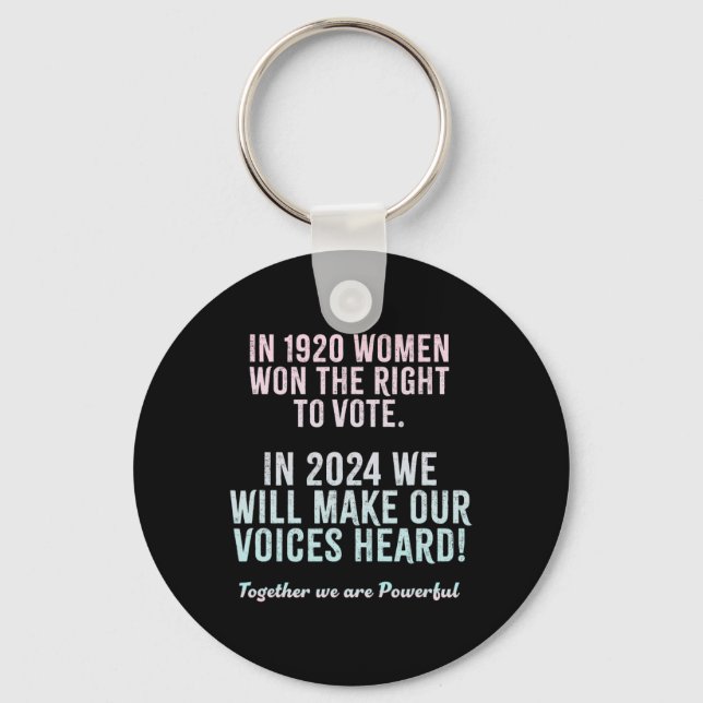 Suffragist Women's 2024 Vote Voting Elections  Key Ring (Front)