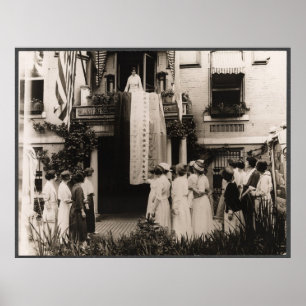 Suffragists Celebrate Ratification 19th Amendment Poster