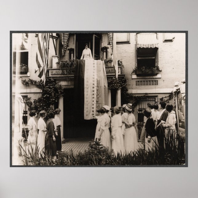 Suffragists Celebrate Ratification 19th Amendment Poster (Front)