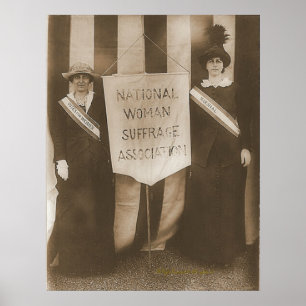 Suffragists Mrs. McCormick and Mrs. Parker Poster