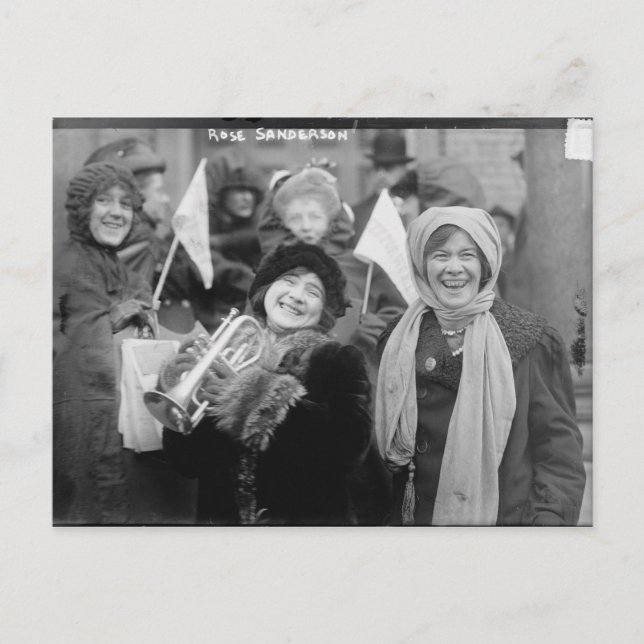 Suffragists Rose Sanderman and Elizabeth Freeman Postcard (Front)