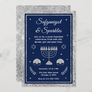 Sufganiyot & Sparkles Hanukkah Party Invitation