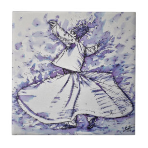 sufi whirling - NOVEMBER 19,2017 Ceramic Tile
