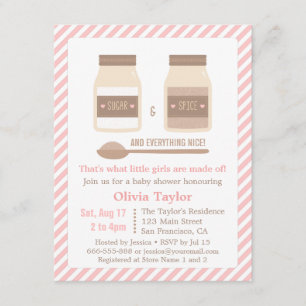 Sugar and Spice and Everything Nice Baby Shower Invitation