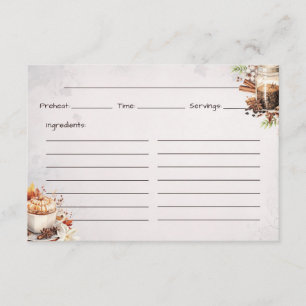 Sugar and Spice Basic Recipe Card