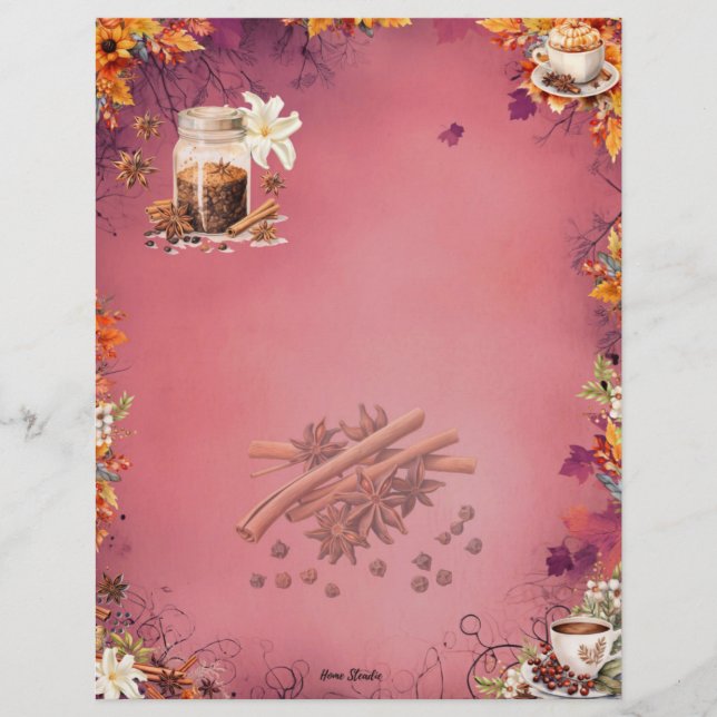 Sugar and Spice Blank Full Page Recipe (Front)