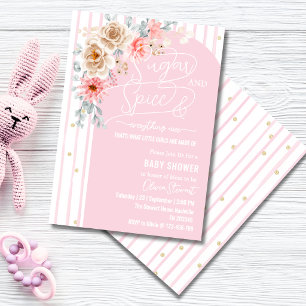 Sugar and spice & everything nice Baby shower Invitation