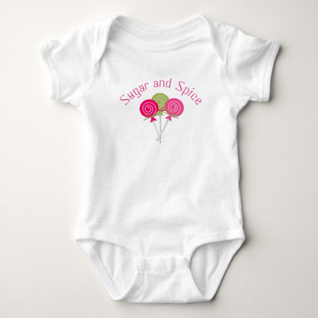 Sugar and Spice Infant Baby Girl  Bodysuit (Front)