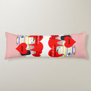 Sugar and Spice - Old Fashioned Valentine Card Art Body Cushion