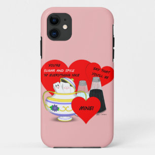 Sugar and Spice - Old Fashioned Valentine Card Art iPhone 11 Case