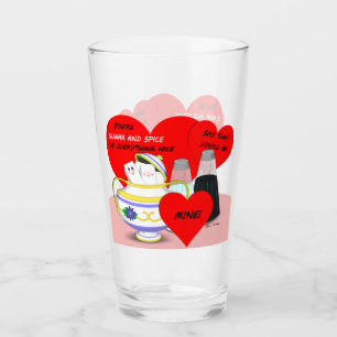 Sugar and Spice - Old Fashioned Valentine Card Art Glass