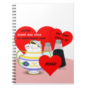 Sugar and Spice - Old Fashioned Valentine Card Art Notebook