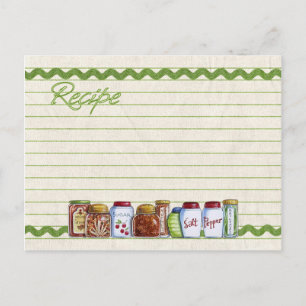 Sugar and spice recipe card postcard