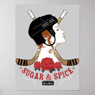 Sugar and Spice Womens Hockey Poster