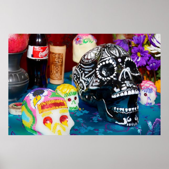 Sugar and wood Skull Poster (Front)