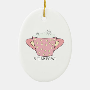 SUGAR BOWL CERAMIC ORNAMENT