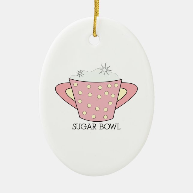 SUGAR BOWL CERAMIC ORNAMENT (Front)