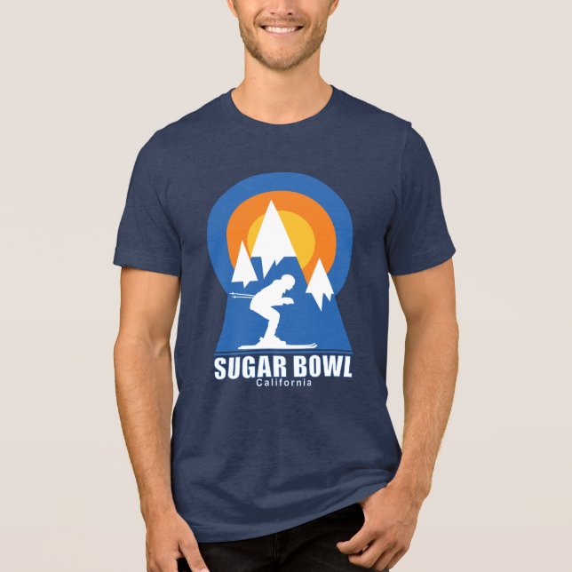 Sugar Bowl Ski Sunset Retro T-Shirt Tri-Blend Shirt (Front)