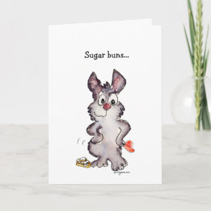 Sugar Buns Cartoon Love Valentine Card