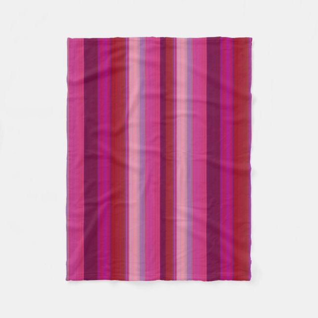 Sugar Candy Stripes Fleece Blanket (Front)