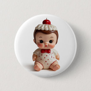 Sugar Cherry Sweetie Badge Button