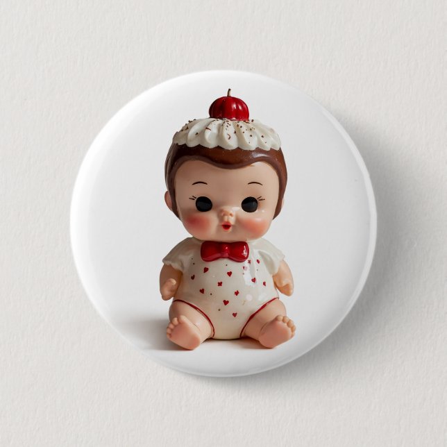 Sugar Cherry Sweetie Badge Button (Front)