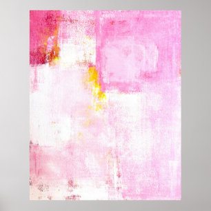 'Sugar Coded' Pink Abstract Art Poster Print