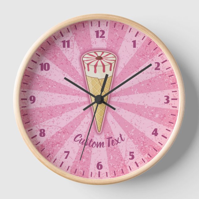 Sugar Cone Ice Cream Clock (Front)