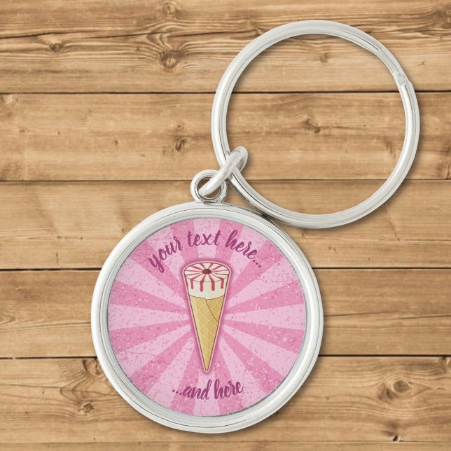 Sugar Cone Ice Cream Key Ring (Creator Uploaded)
