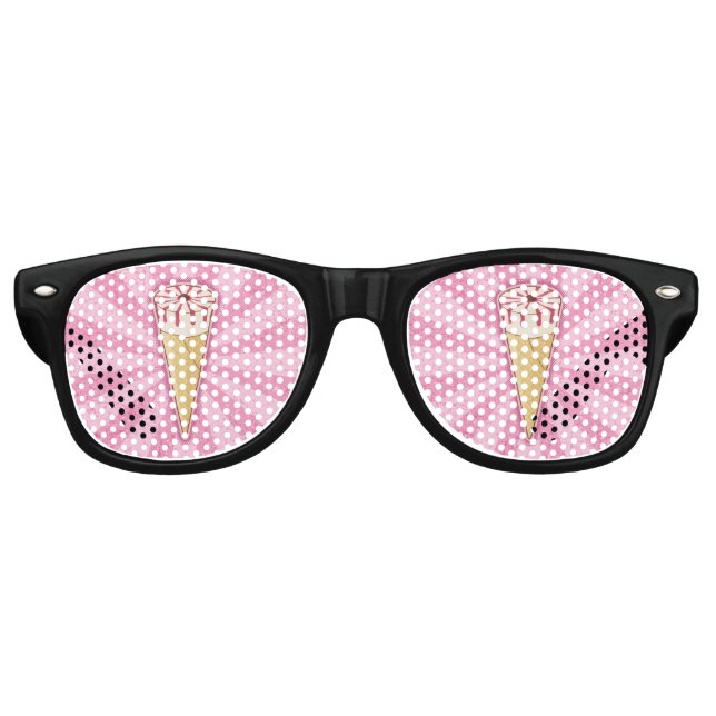 Sugar Cone Ice Cream Retro Sunglasses (Front)