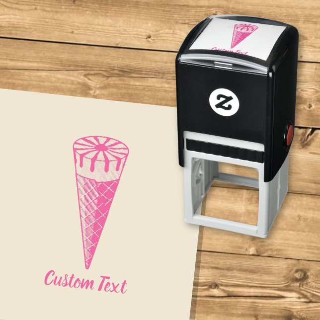 Sugar Cone Ice Cream Self-inking Stamp (Creator Uploaded)