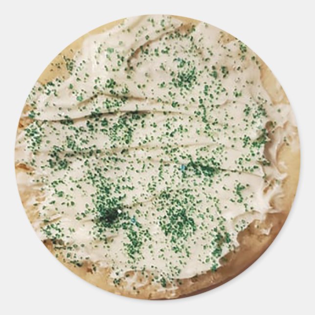 Sugar Cookie with Green Sprinkles Classic Round Sticker (Front)